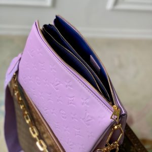 coussin pm 26cm purple monogram empreinte calfskin