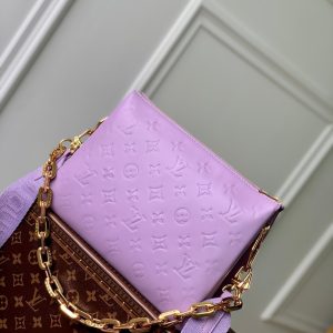coussin pm 26cm purple monogram empreinte calfskin