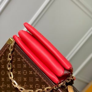 coussin pm 26cm red monogram empreinte calfskin