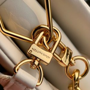 coussin pm 26cm cream red white monogram empreinte calfskin