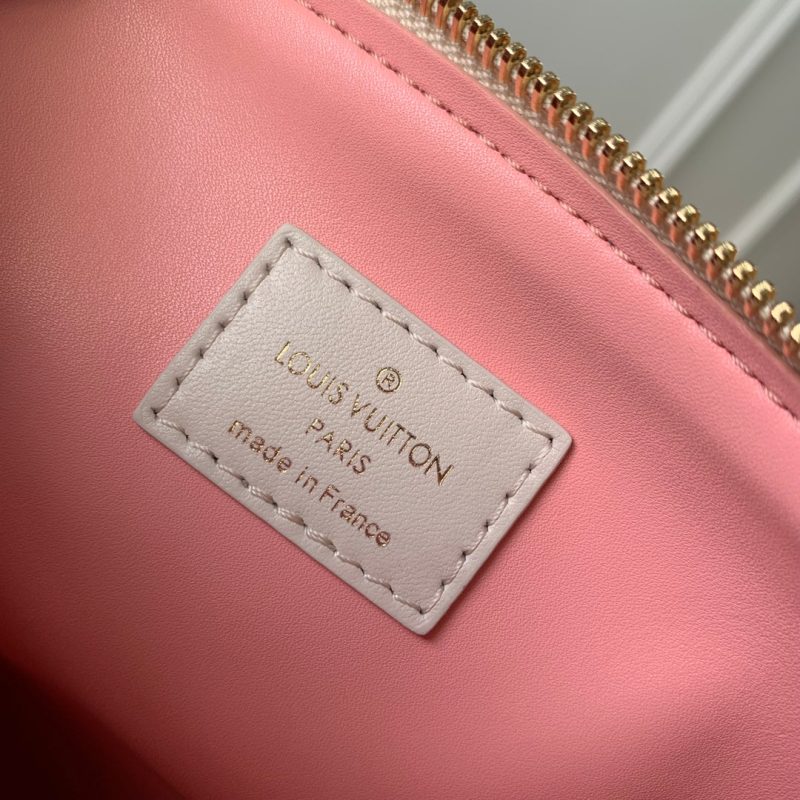 coussin pm 26cm cream red white monogram empreinte calfskin