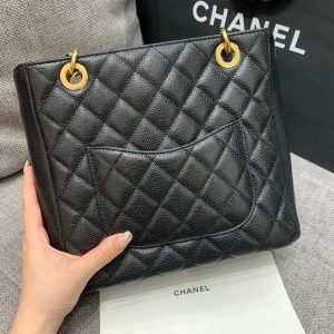 CLASSIC GRAND SHOPPING TOTE BAG 24CM BLACK CAVIAR GOLD HARDWARE