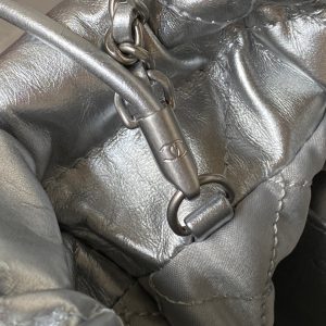 CC 24S Hobo 22 Bag 20cm Silver Metalic Lambskin