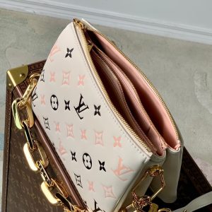 coussin bb 21 cream pink black monogram empreinte calfskin gold hardware