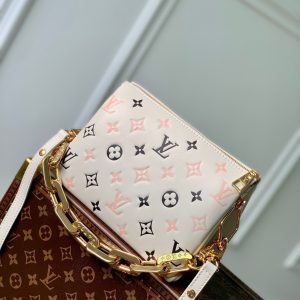 coussin bb 21 cream pink black monogram empreinte calfskin gold hardware