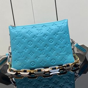 coussin pm 26cm tiffany blue monogram empreinte calfskin