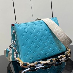 coussin pm 26cm tiffany blue monogram empreinte calfskin