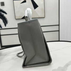 CC Deauville Tweed Bag Dark Brown Leather Silver Hardware 20