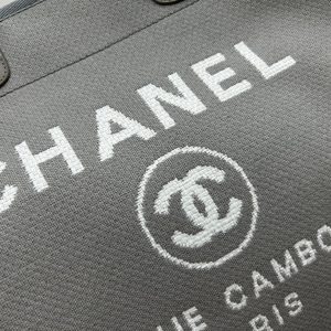 CC Deauville Tweed Bag Dark Brown Leather Silver Hardware 20