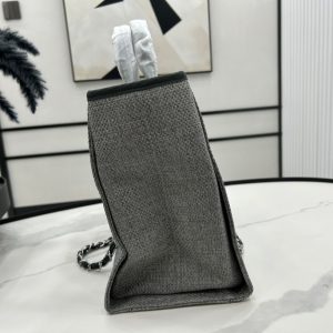 CC Deauville Tweed Bag Dark Green Leather Gold Hardware 18