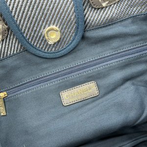 20230722_i1689970985_1335_8_jpg CC Deauville Tweed Bag Black Leather Gold Hardware 23