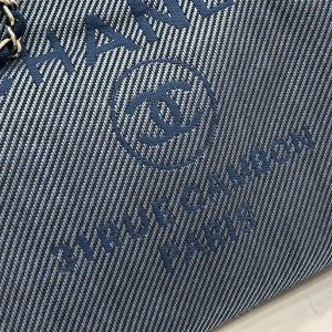 20230722_i1689970985_4935_2_jpg CC Deauville Tweed Bag Black Leather Gold Hardware 23