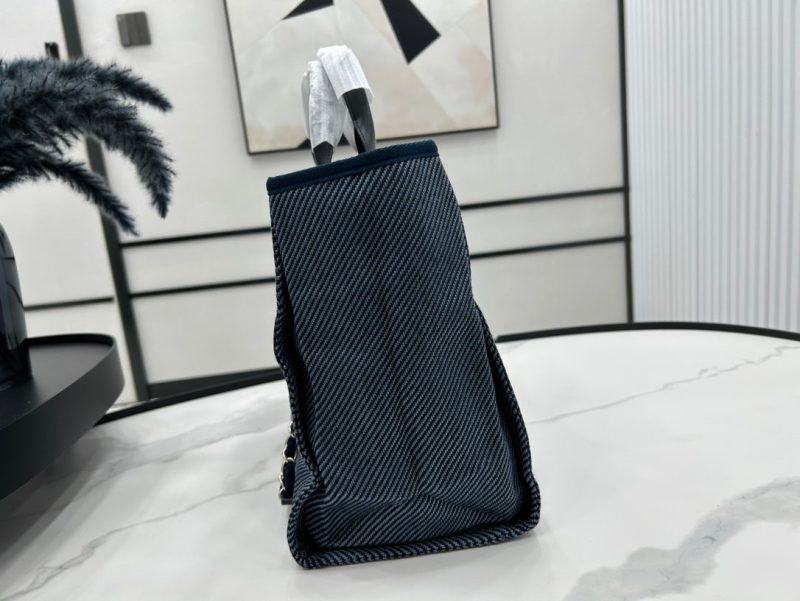 20230722_i1689970985_7534_5_jpg CC Deauville Tweed Bag Black Leather Gold Hardware 23