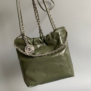 CC HOBO MINI 20CM OLIVE LAMBSKIN