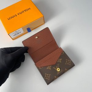 LV Enveloppe Carte De Visite Card Holder Monogram Canvas 221498