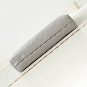 cc 22 hobo grey calfskin silver hardware