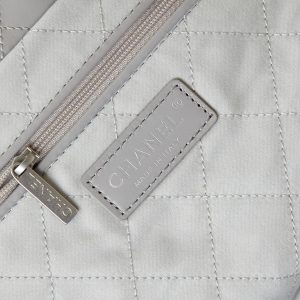 cc 22 hobo grey calfskin silver hardware