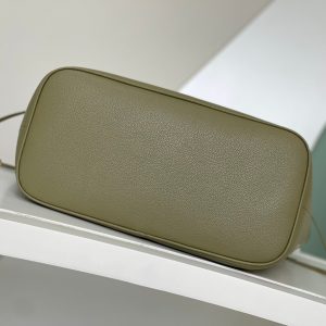 NEVERFULL MM 32 KHAKI CREAM MONOGRAM EMPREINTE LEATHER