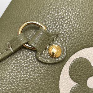 NEVERFULL MM 32 KHAKI CREAM MONOGRAM EMPREINTE LEATHER