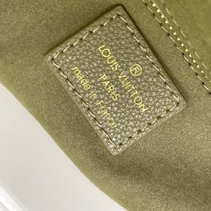 NEVERFULL MM 32 KHAKI CREAM MONOGRAM EMPREINTE LEATHER