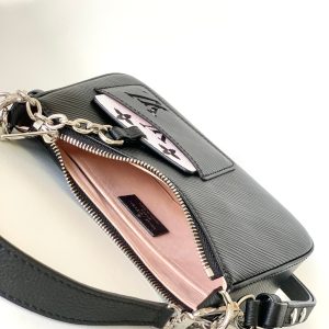 MARELLINI 19 BLACK EPI GRAINED LEATHER