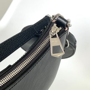 MARELLINI 19 BLACK EPI GRAINED LEATHER