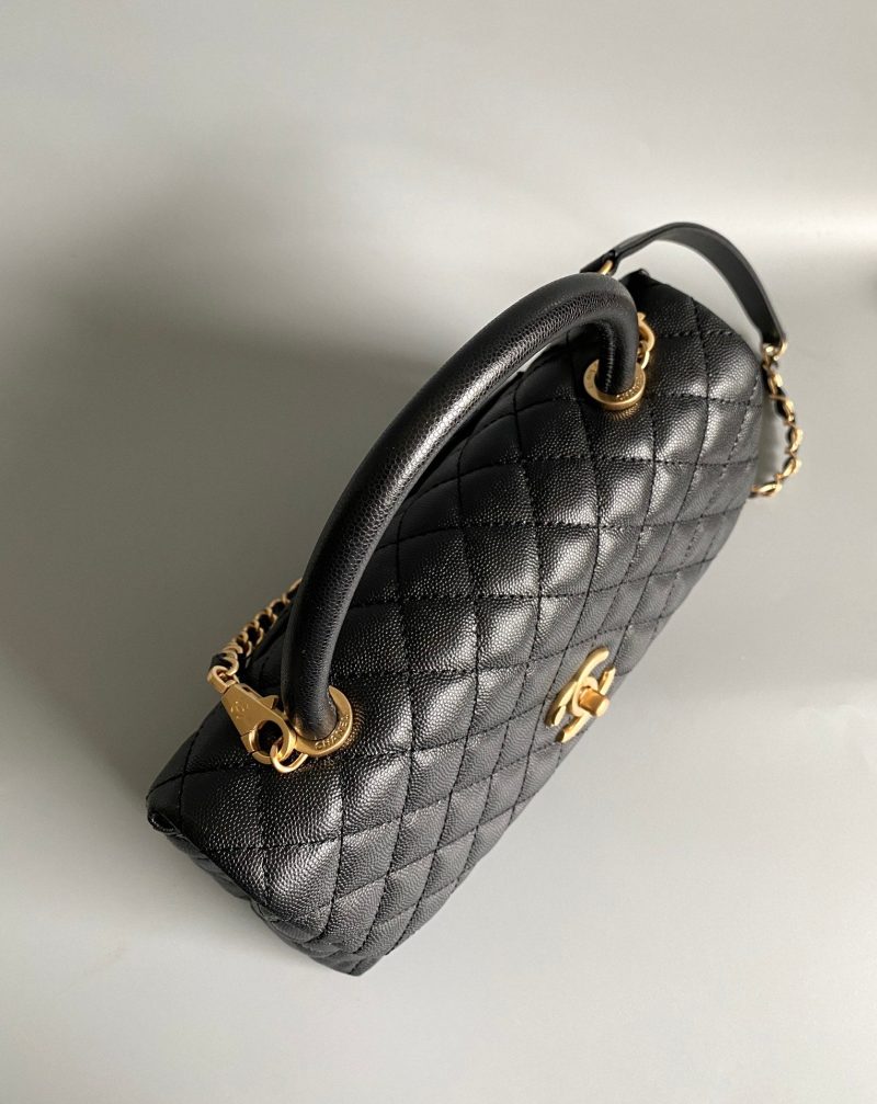 20230828_i1693207967_3146_2_jpg coco handle large flap bag 28cm black quilted caviar gold hardware