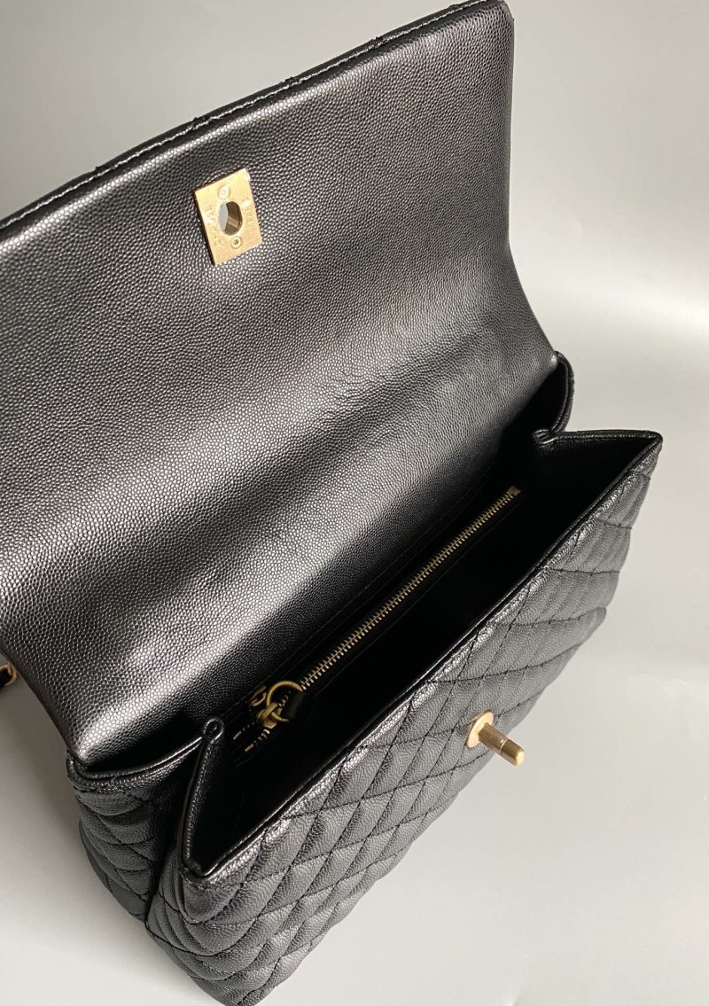 20230828_i1693207967_4133_6_jpg coco handle large flap bag 28cm black quilted caviar gold hardware