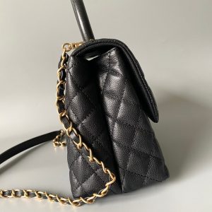 20230828_i1693207967_5767_3_jpg coco handle large flap bag 28cm black quilted caviar gold hardware