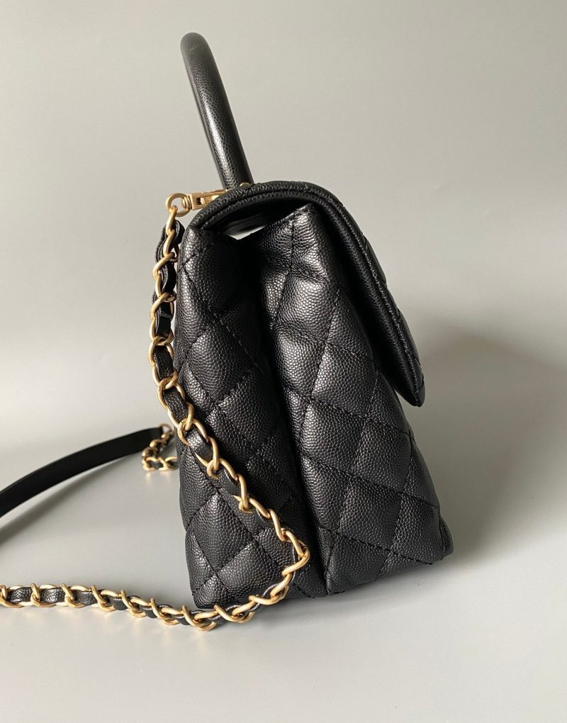 20230828_i1693207967_5767_3_jpg coco handle large flap bag 28cm black quilted caviar gold hardware