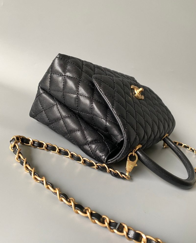 20230828_i1693207967_8694_4_jpg coco handle large flap bag 28cm black quilted caviar gold hardware