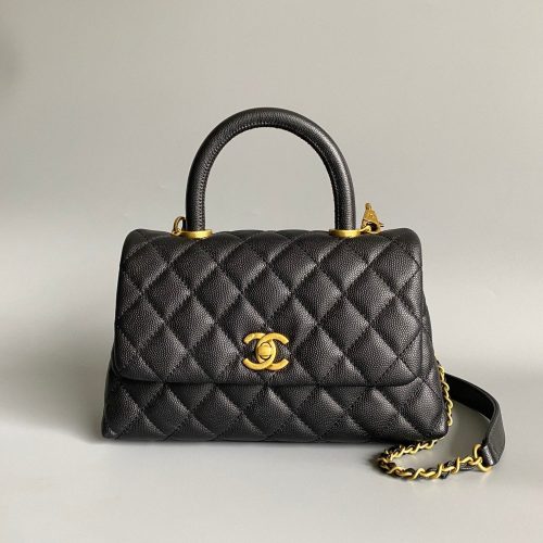 20230828_i1693208041_2021_0_jpg coco handle flap bag 23cm black quilted caviar gold hardware