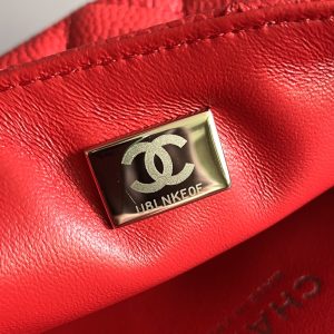 MINI RECTANGLE FLAP BAG 20CM RED CAVIAR SILVER HARDWARE