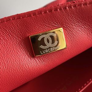 MINI RECTANGLE FLAP BAG 20CM RED CAVIAR GOLD HARDWARE