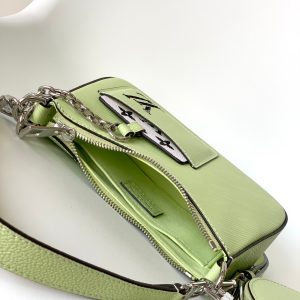 MARELLINI 19 LIGHT GREEN EPI GRAINED LEATHER