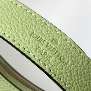 MARELLINI 19 LIGHT GREEN EPI GRAINED LEATHER