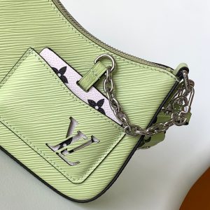 MARELLINI 19 LIGHT GREEN EPI GRAINED LEATHER