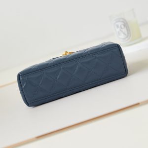 cc 24a nano 19cm kelly shopper bag steel blue lambskin