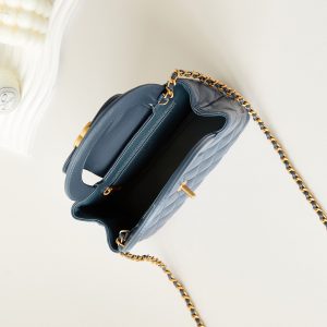 cc 24a nano 19cm kelly shopper bag steel blue lambskin