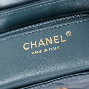 cc 24a nano 19cm kelly shopper bag steel blue lambskin