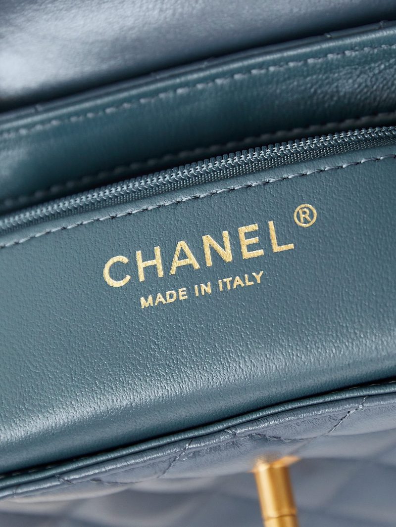 cc 24a nano 19cm kelly shopper bag steel blue lambskin