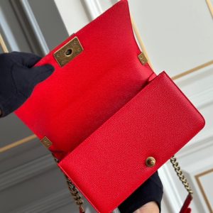 boy medium 25 red quilted caviar antique ghw