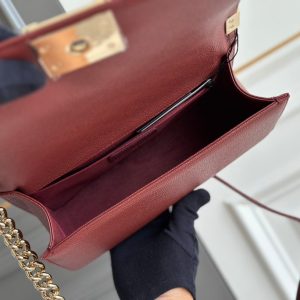 boy medium 25 wine quilted caviar ghw