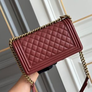 boy medium 25 wine quilted antique ghw