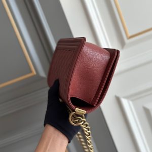 boy medium 25 wine quilted antique ghw