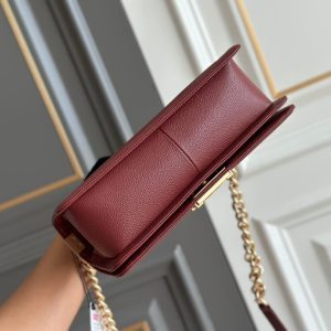 boy medium 25 wine quilted caviar aged ghw