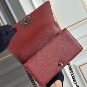 boy medium 25 wine quilted caviar ruthenium hardware