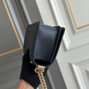 boy medium 25 dark blue chevron caviar ghw