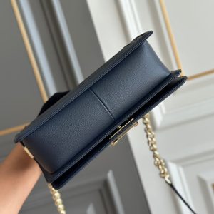 boy medium 25 dark blue chevron caviar ghw