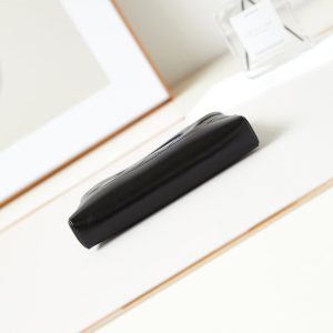 cc 24s31 nano shopping bag 17.5cm black lambskin gold hardware